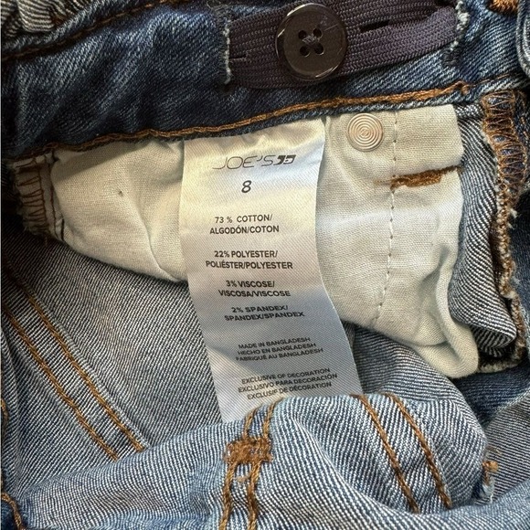 Girls Size 8 | Joe's Jean Skirt | Ruffle Waist | Dark Wash | Raw Hem - Picture 4 of 4